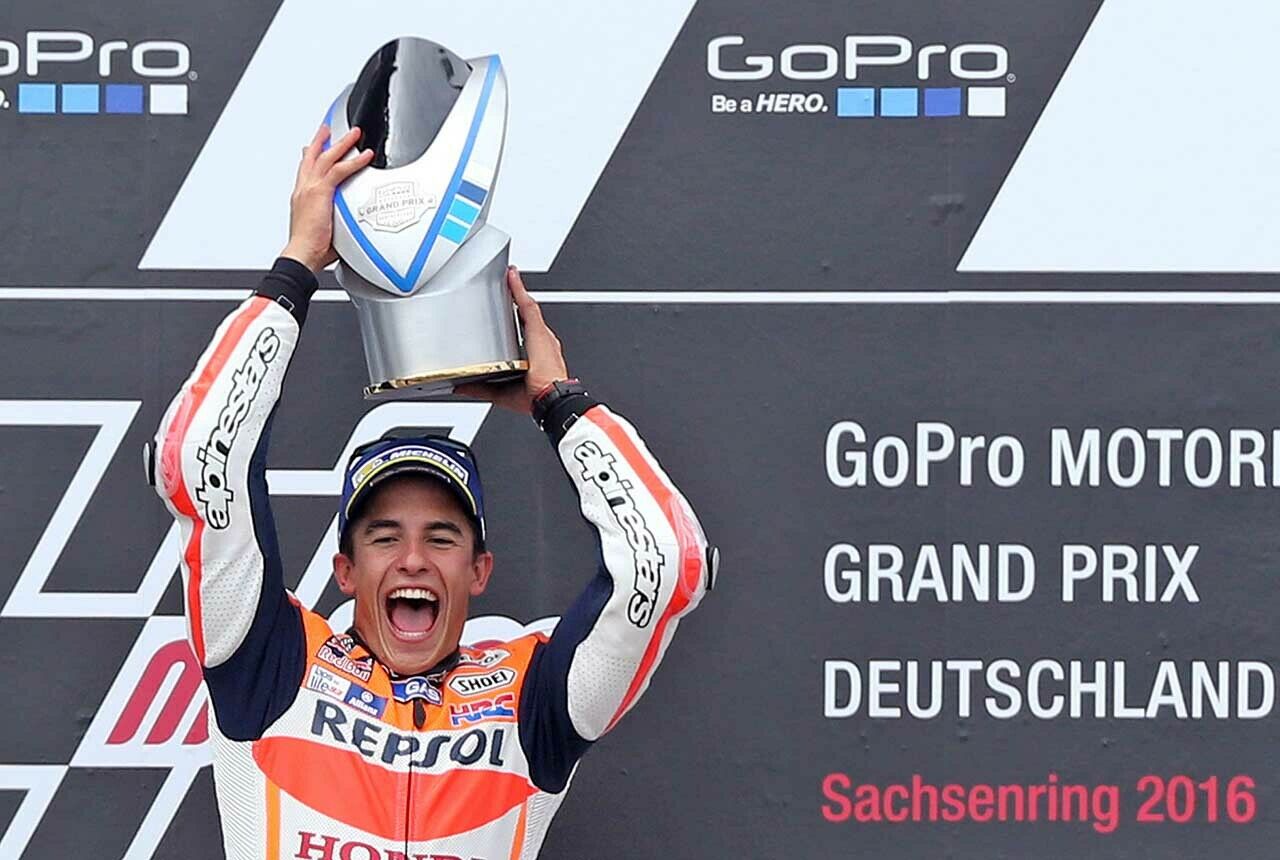 Motorrad-WM auf dem Sachsenring: Die Strecke wird der Rennserie weitere fünf Jahre erhalten bleiben. Im Bild: der Honda-Pilot und Moto-GP-Sieger 2016 Marc Marquez
