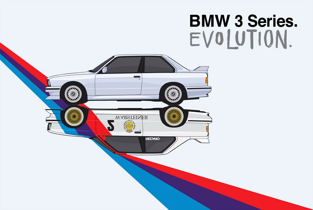 Die Agentur Donut Media hat die Entwicklung des 3er BMW in einem Video grafisch nachgezeichnet