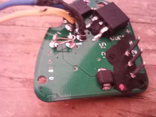 Platine Vorderseite und Not-Kupferdraht