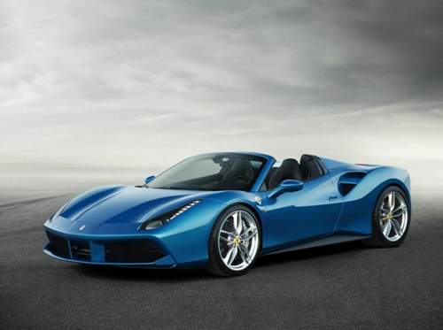 Ferrari 488 Spider: Die offene Version des 488 GTB steht auf dem wie üblich gut gesicherten Ferrari-Stand