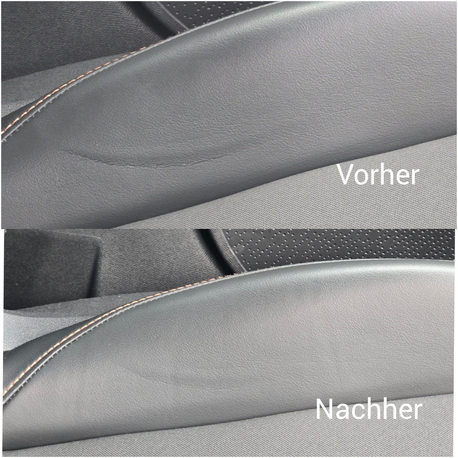Die ersten Knicke im Fake Leder Sitzen