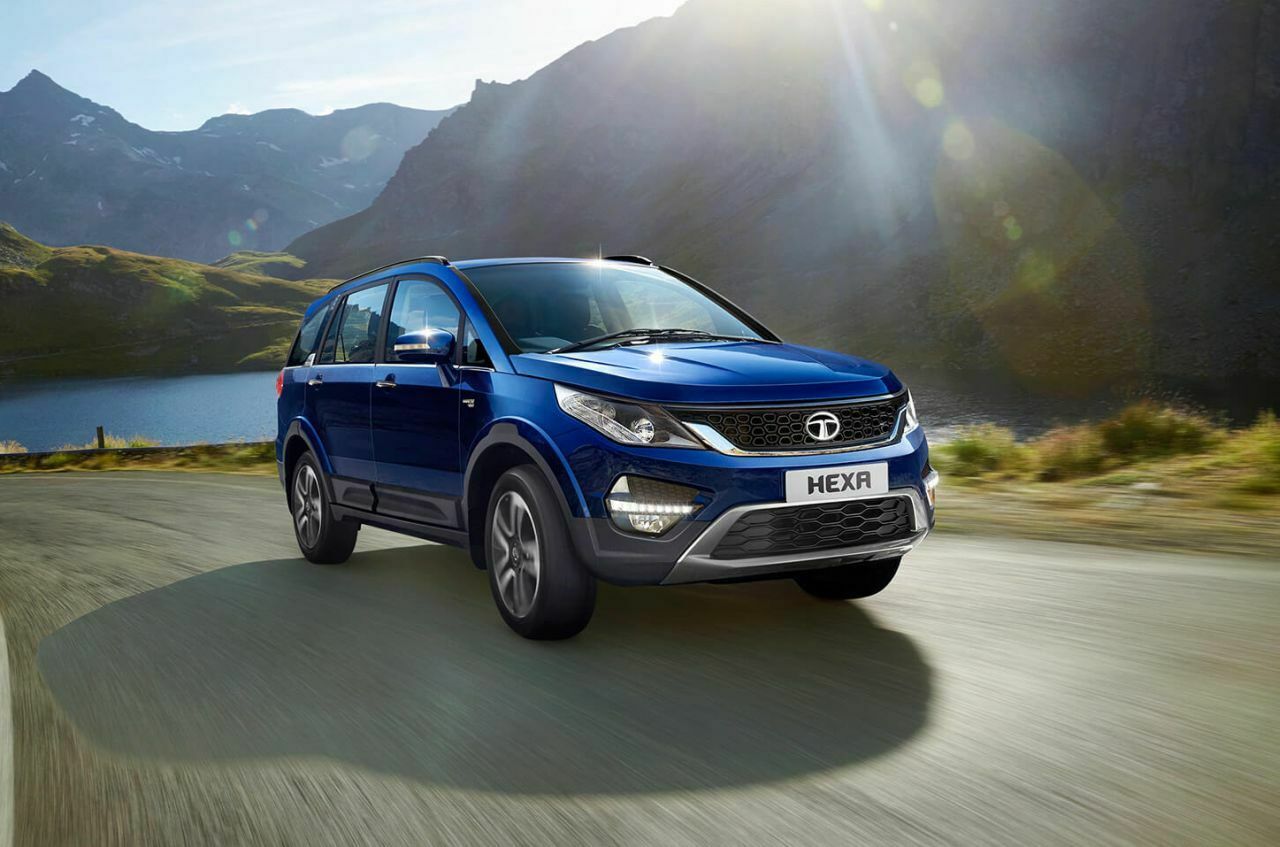 Aktuelles Tata-SUV: Tata Hexa. Bis 2019 sollen neue Modelle marktreif sein, gemeinsam mit Volkswagen entwickelt