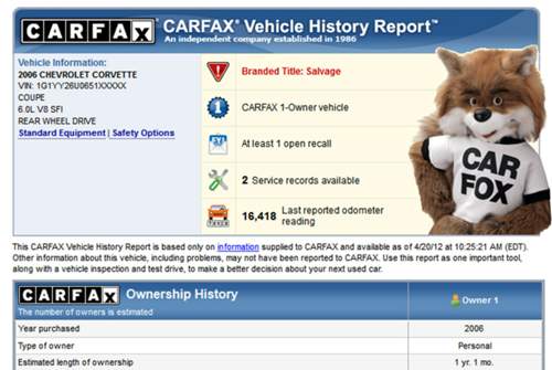 Zum Vergleich: Carfax ist in Amerika groß geworden. Derzeit funktioniert es in einigen EU-Ländern