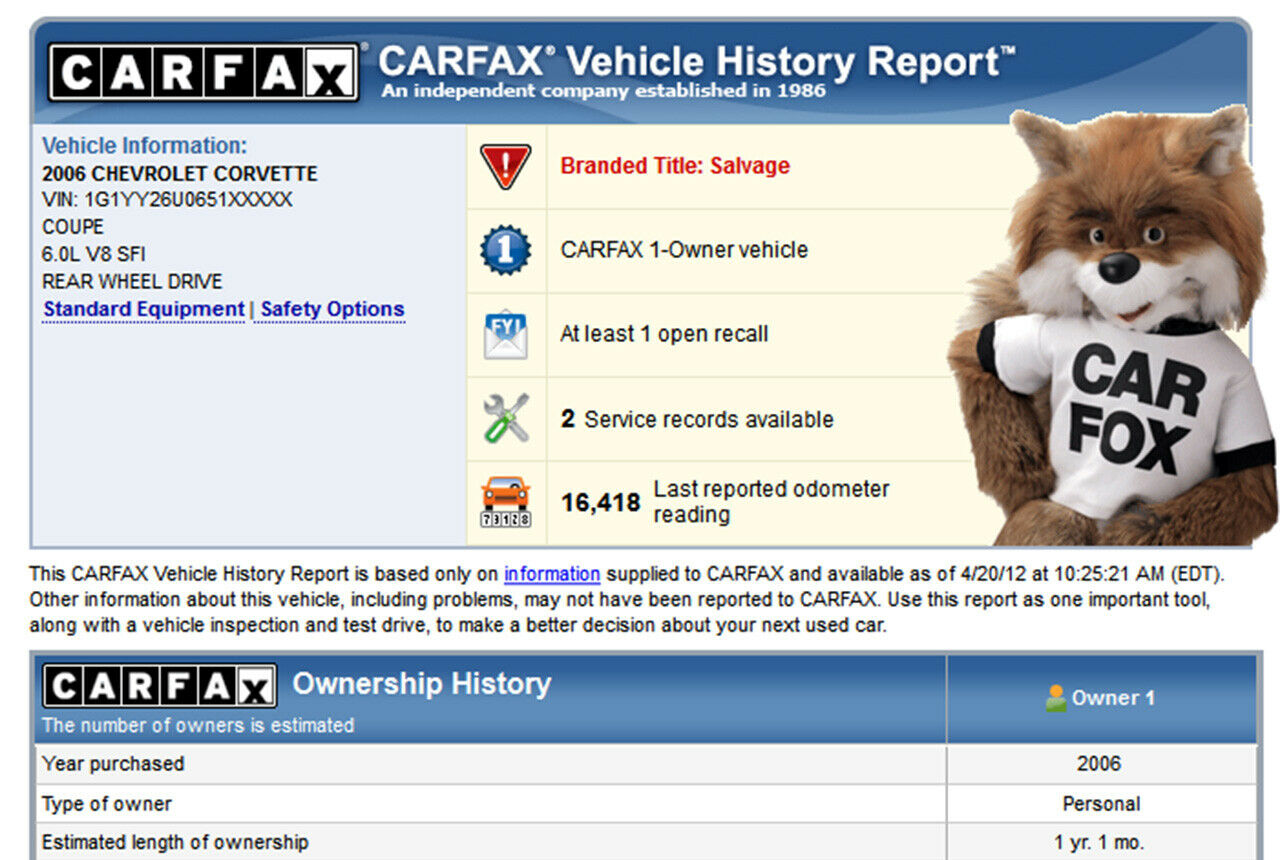 Zum Vergleich: Carfax ist in Amerika groß geworden. Derzeit funktioniert es in einigen EU-Ländern