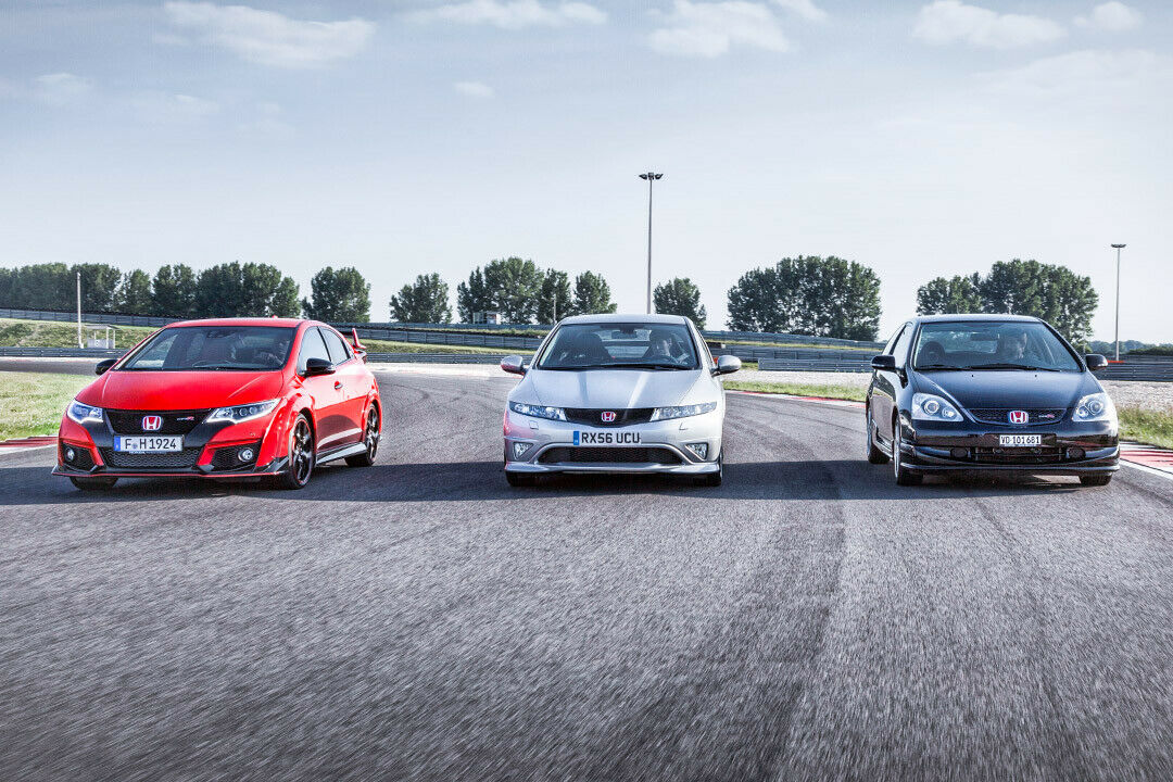 Drei Generationen Honda Civic Type R