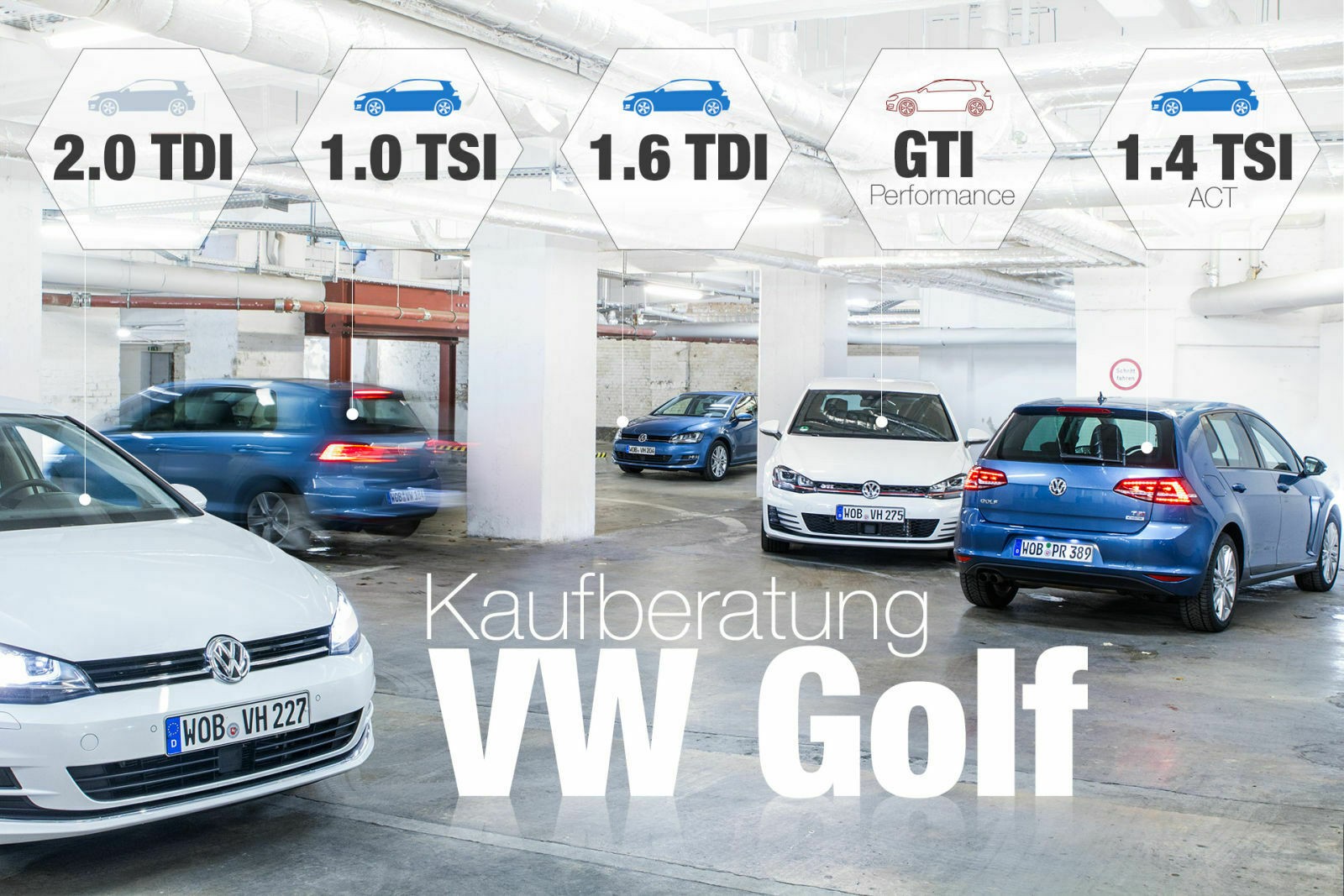 Der Golf 7 im Test: Wir haben fünf Motoren in drei Leistungsklassen verglichen