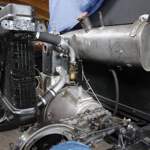 Der 499 ccm Einzylinder-Motor des Hanomag Kommissbrot mit Thermosyphon-Wasserkühler