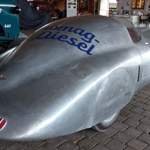 Die Heckansicht des Hanomag-Diesel Weltrekordwagens von 1939 - Rekonstruktion mit vielen Original-Teilen