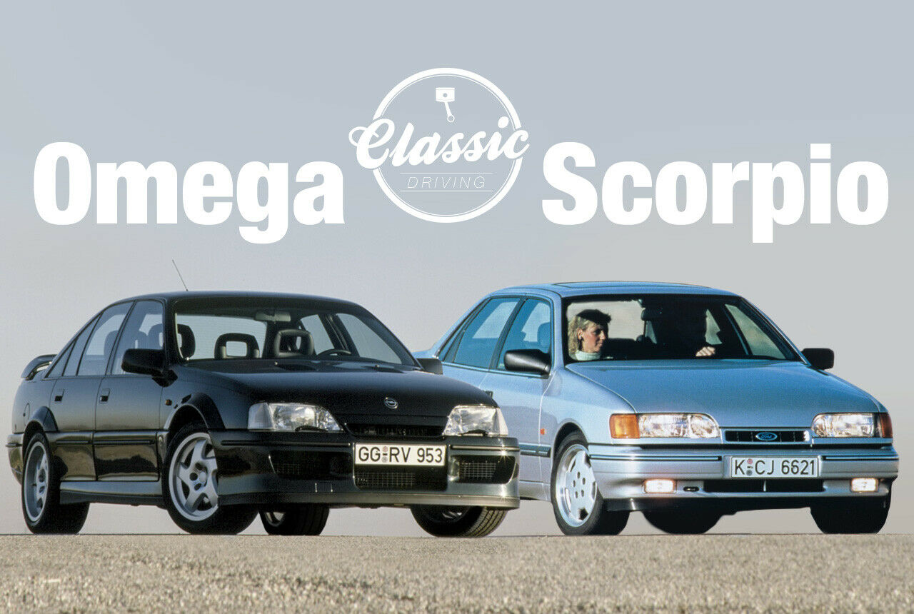 Die ließen vor 30 Jahren die Konkurrenz von BMW und Mercedes alt aussehen: Opel Omega und Ford Scorpio, die gehobene Mittelklasse aus Rüsselsheim und Köln