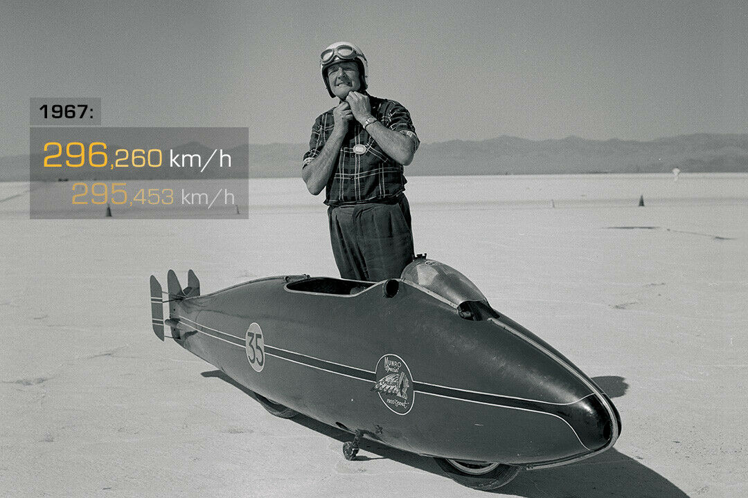 Die schnellste Indian der Welt: Burt Munro fuhr 1967 schneller als ursprünglich berechnet