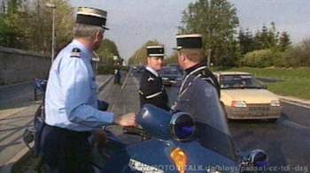 Französische Polizeikontrolle