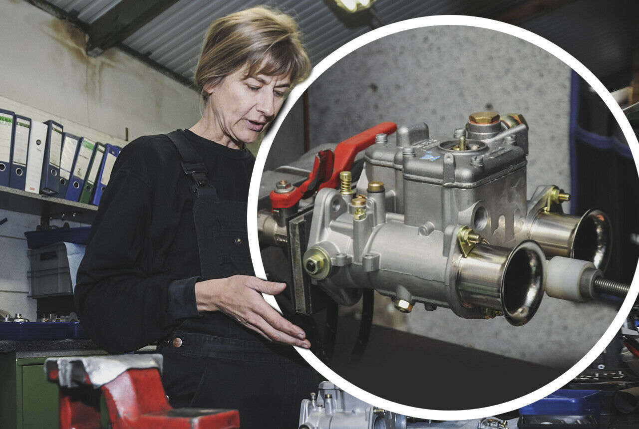 Annette Hue hat ein Händchen für Vergaser - ihr Betrieb ist in der Oldtimerszene eine bekannte Anlaufstelle