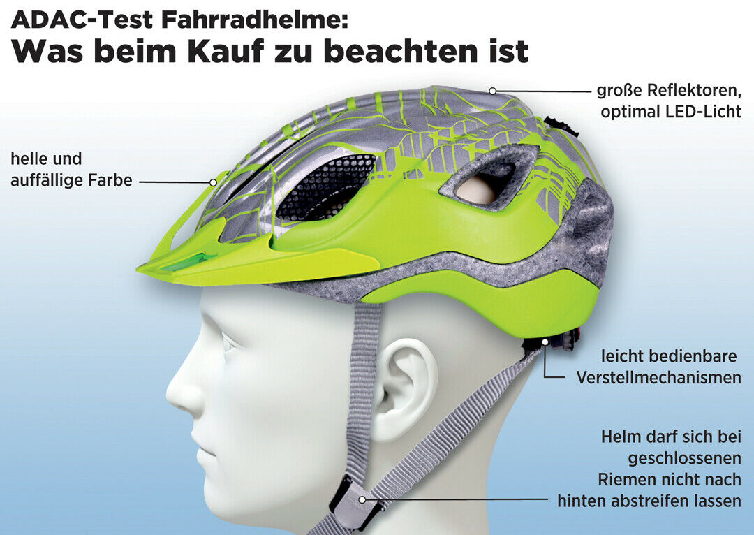 Vor dem Kauf sollten Fahrradfahrer den Helm Probe tragen