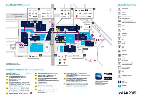 Der Lageplan der IAA 2015