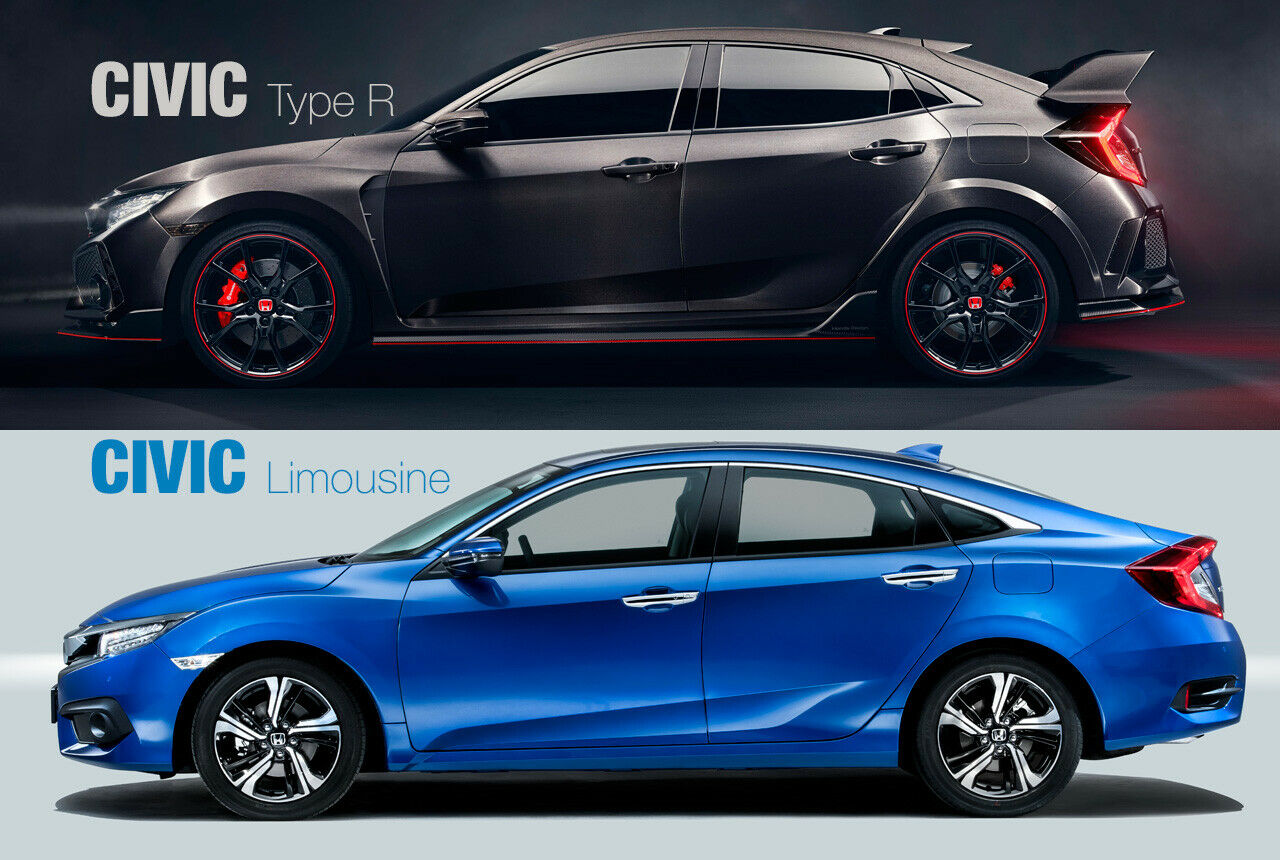 Honda Civic Type R und Limousine: Honda präsentiert die Civic-Palette