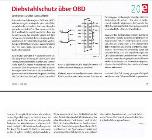 Obd-diebstahlschutz