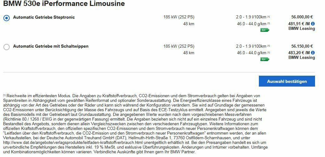 Dienstwagenpolicy erlaubt nur noch 120mg CO2, wann kommt der neue 4 Zylinder?