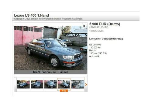 Ein Lexus LS400 aus dem Jahr 1992