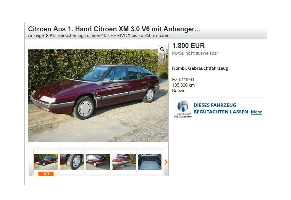 Ein weinroter Citroën CM