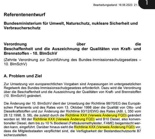 Verordnung ueber die Beschaffenheit und die Auszeichnung der Qualitaeten von Kraft- und Brennstoffen - 10. BImSchV.jpg