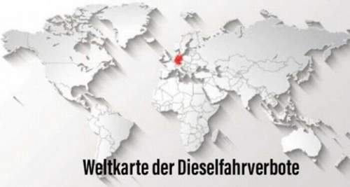 Weltkarte Diesel Verbote