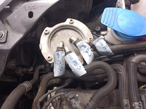 Anschlüsse 1.6l TDI CAYC Dieselfilter