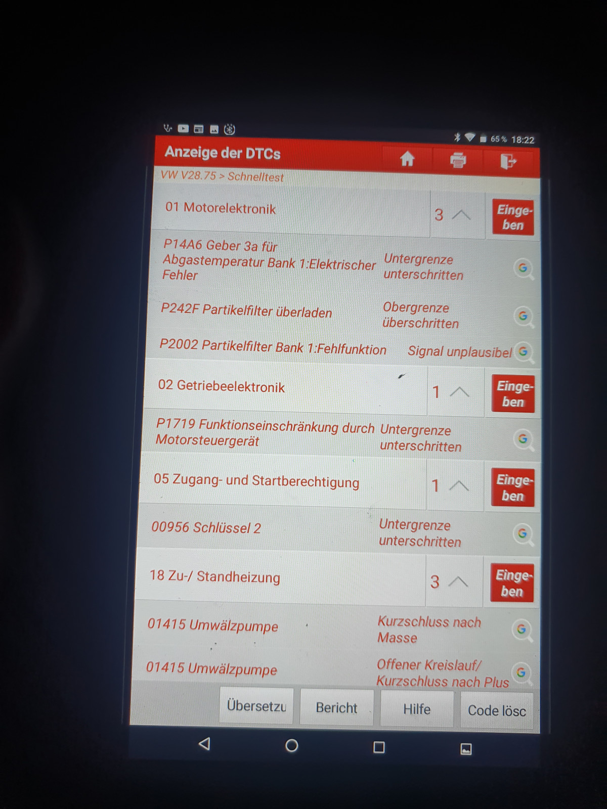 Dieselpartikelfilter und Leistungsreduzierung?