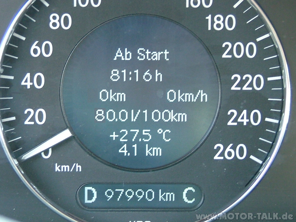 Dieselverbrauch S 211 320 CDI Bj. 2008