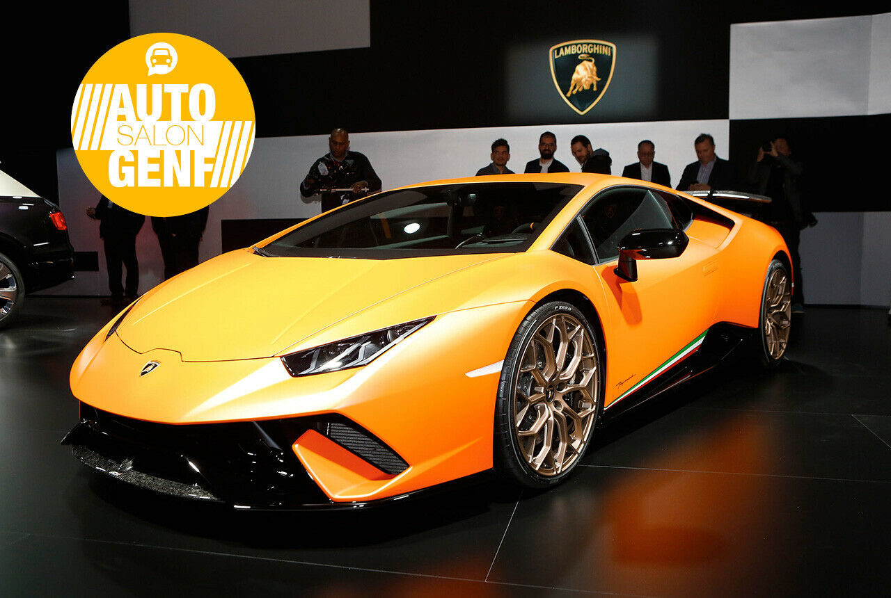 Lamborghini Huracán Performante auf dem Genfer Auto Salon: 640 PS gibt Lambo an, 30 PS mehr als in der Serienversion