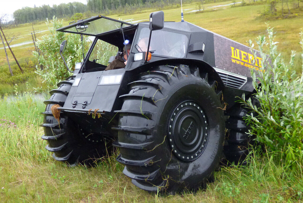 Riesiger Böschungswinkel, kleiner Motor: Der Sherp schafft 35 Prozent Steigung