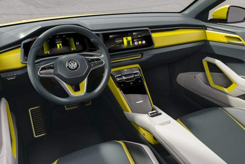 VW sieht dieses praktisch knopf-freie Cockpit "mittelfristig" in der Serie