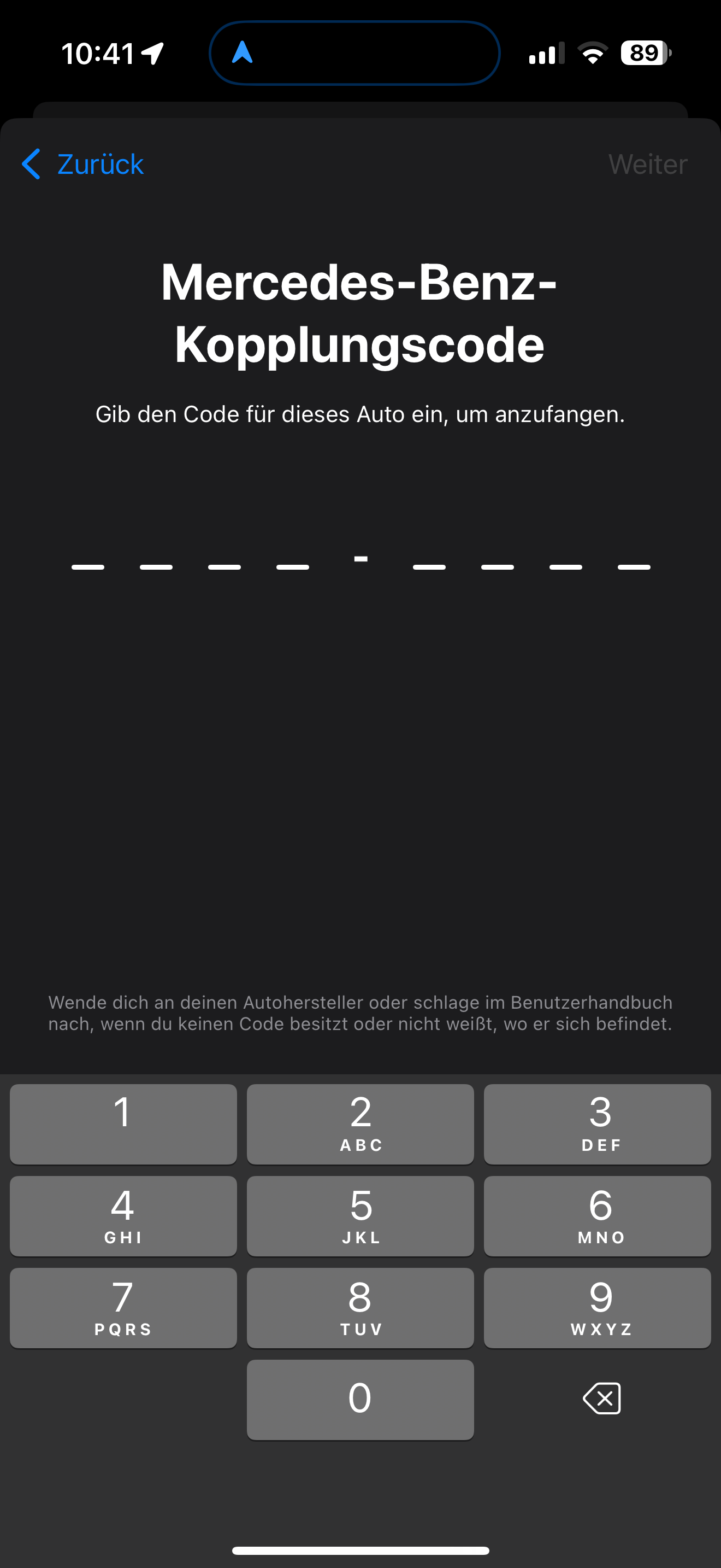 Digitaler Fahrzeug Schlüssel