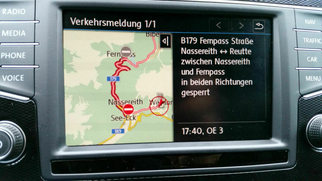Discover Media/Pro: Verkehrsmeldungen Online (Car-Net) von TomTom