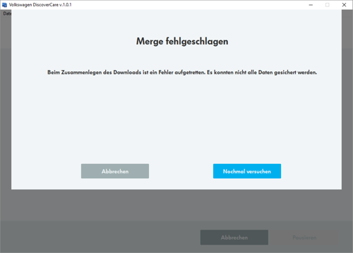 Merge-fehler