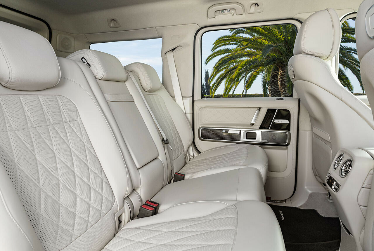 Mercedes-AMG G 63 Innenraum: Leder gibt es serienmäßig, allerdings nicht das gesteppte im Bild