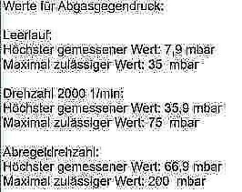Abgasgegendruck
