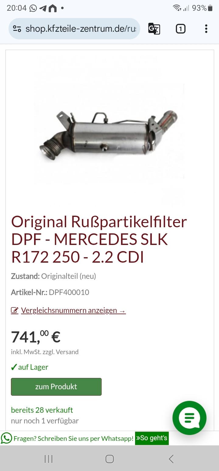 DPF nirgends erhältlich