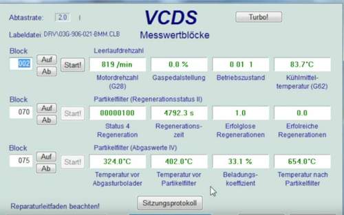 Vcds-messwerte