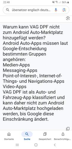 Das ist die Erklärung seitens App Entwic
