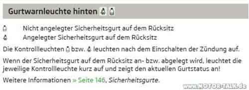 Gurtwarnleuchte