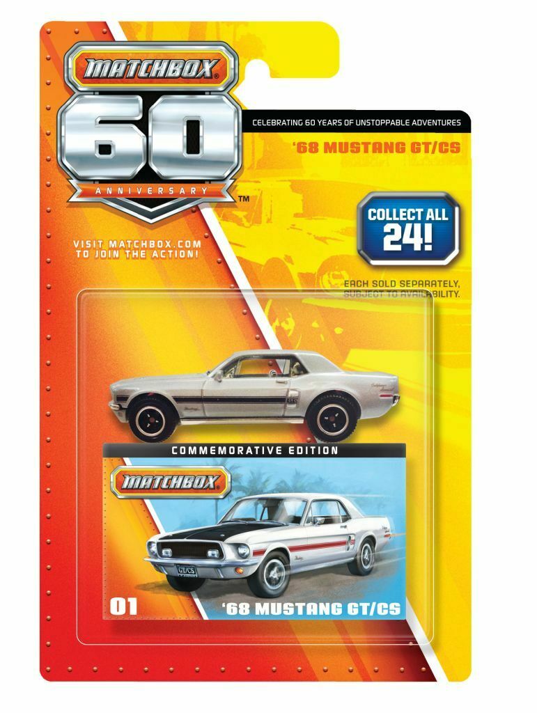 Ein modernes Matchbox-Modell des 68er Ford Mustang GT.