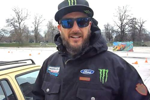 Ken Block nach ausgiebigem Heckschleudern: So ein Auto hat er noch nie erlebt, sagt er.