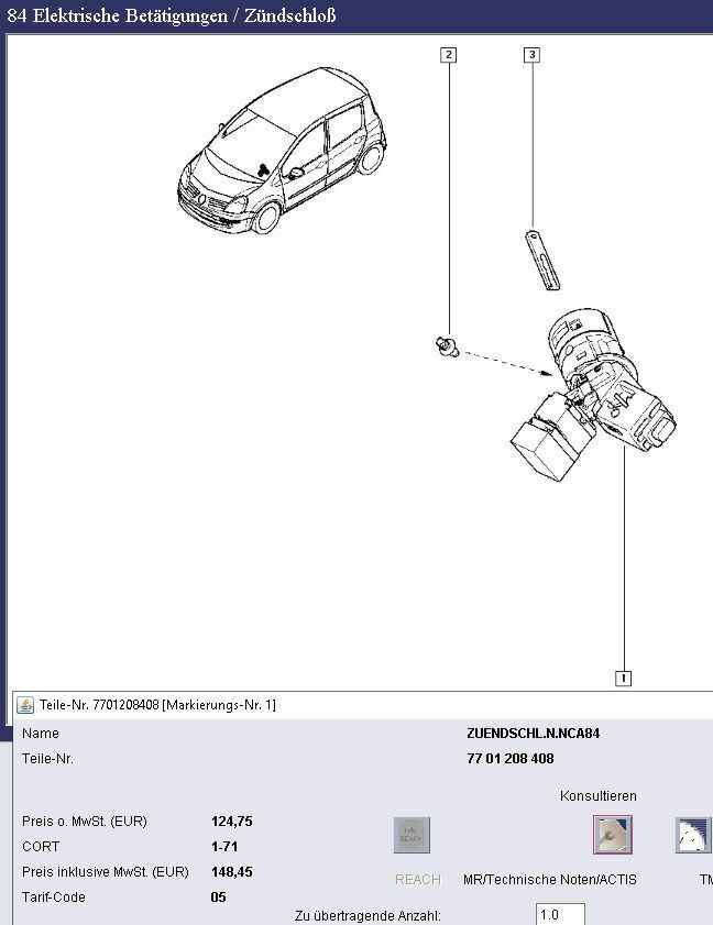 Dringend Hilfe wegen Zünd/startschalter Renault modus.