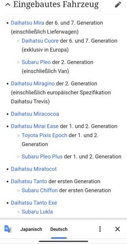 Fahrzeuge A-Plattform