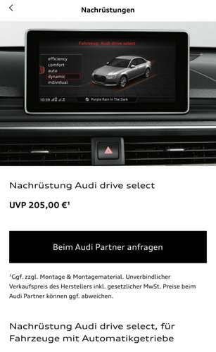 Audi Drive Select myAudi App 2/2
