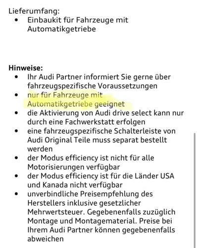Audi Drive Select myAudi App 1/2