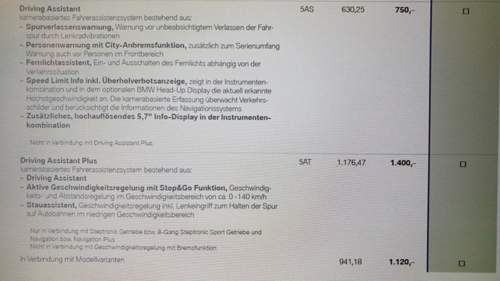 Preisliste F45 (2017) Driving assistant