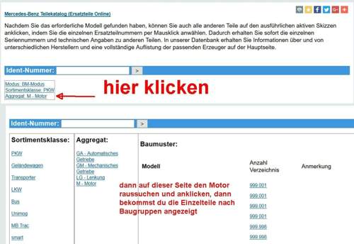 Motorauswahl