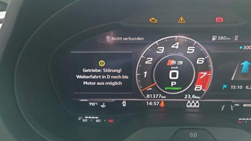 Getriebe: Störung! Audi S3 2017EZ