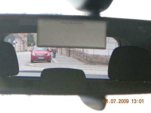 Blick in Rückspiegel
